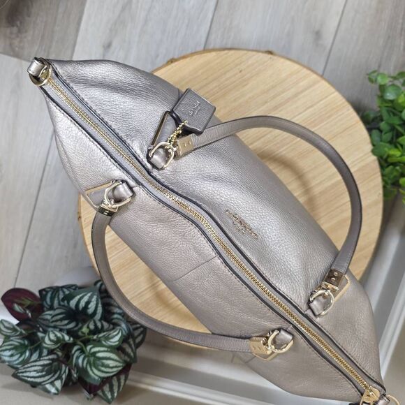 Coach Kelsey Pebbled Leather Satchel - Picture 11 of 14